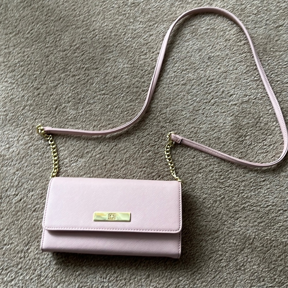 Liz Claiborne clutch with phone pocket and battery charger